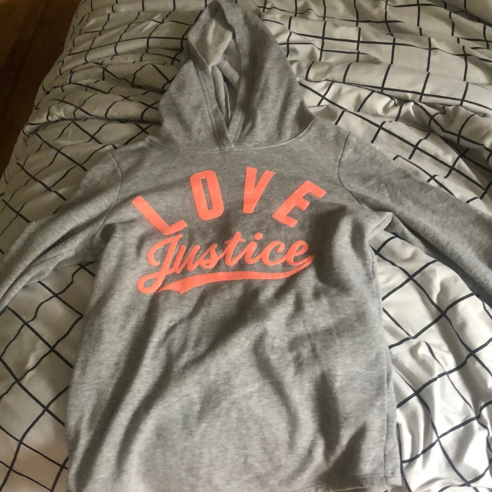 Love justice hoodie really cute/soft inside